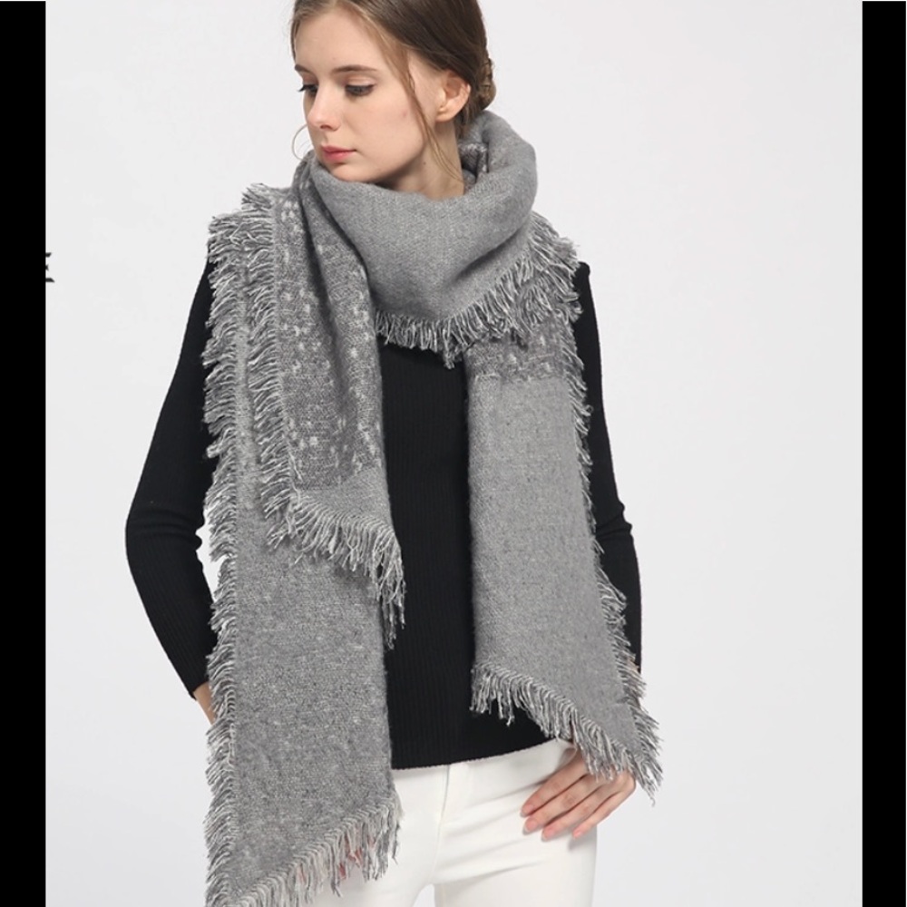 Brand new oversized grey winter scarf